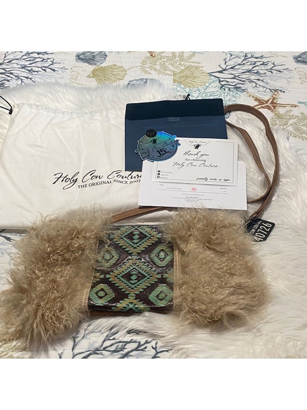 Holy Cow Couture Fur and Patterned Bag-Wild One